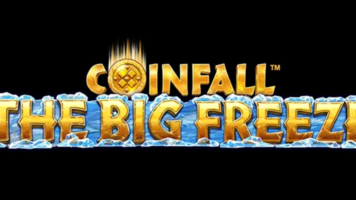 Cenário de tundra congelada com elementos pré-históricos do slot Coinfall: The Big Freeze