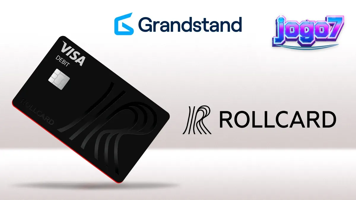 Design moderno e minimalista do cartão Rollcard exibido em um ambiente digital sofisticado